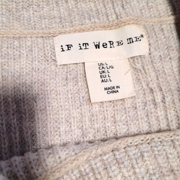If It Were Me Knit Wool Blend Cowl Neck Sweater Large - Picture 3 of 5